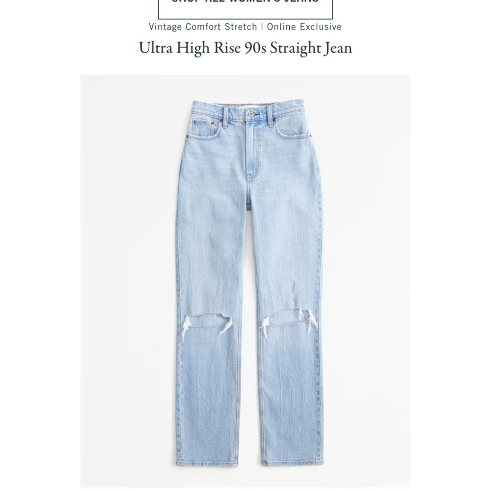 ✨👖 Abercrombie & Fitch 'The 90s Straight' Ultra High-Rise Jeans